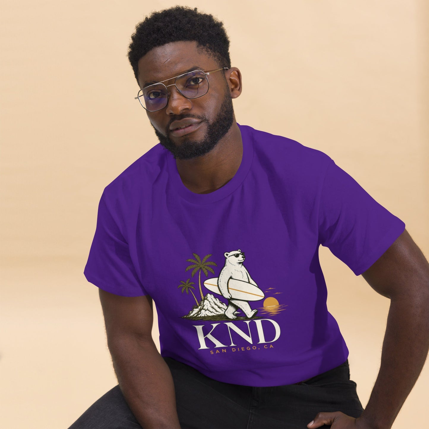 KND Bear Surf Tee — Unisex Cotton Graphic T-Shirt - KND Brand
