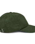 KND Olive Corduroy Hat — adjustable back strap detail