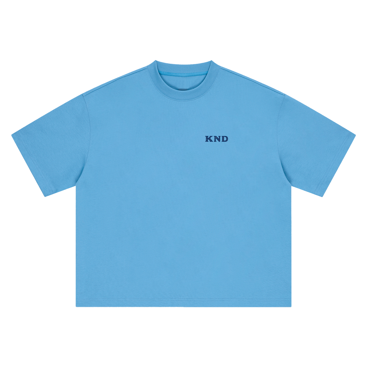 Cardiff Reef Surf Tee, Sky Blue — front view of the boxy oversized cotton tee