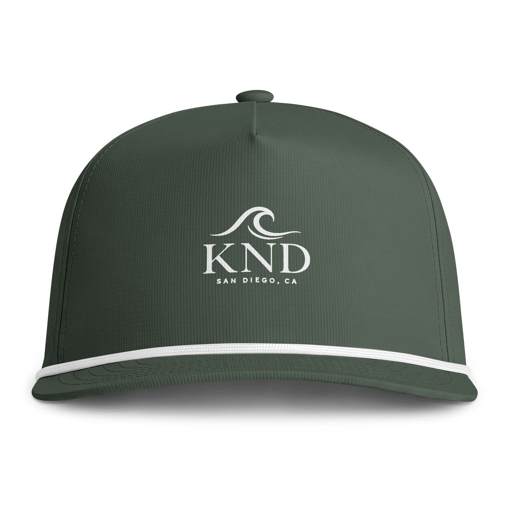 KND Rope-Trim Surf Cap with embroidered wave logo