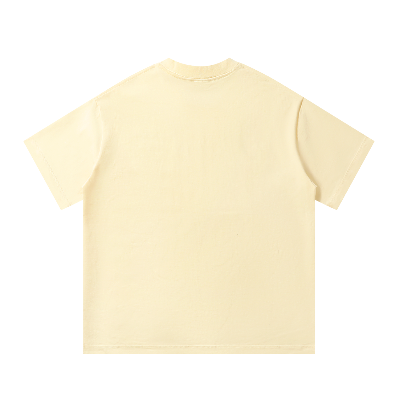 Apricot KND Brand heavyweight oversized tee, plain back view