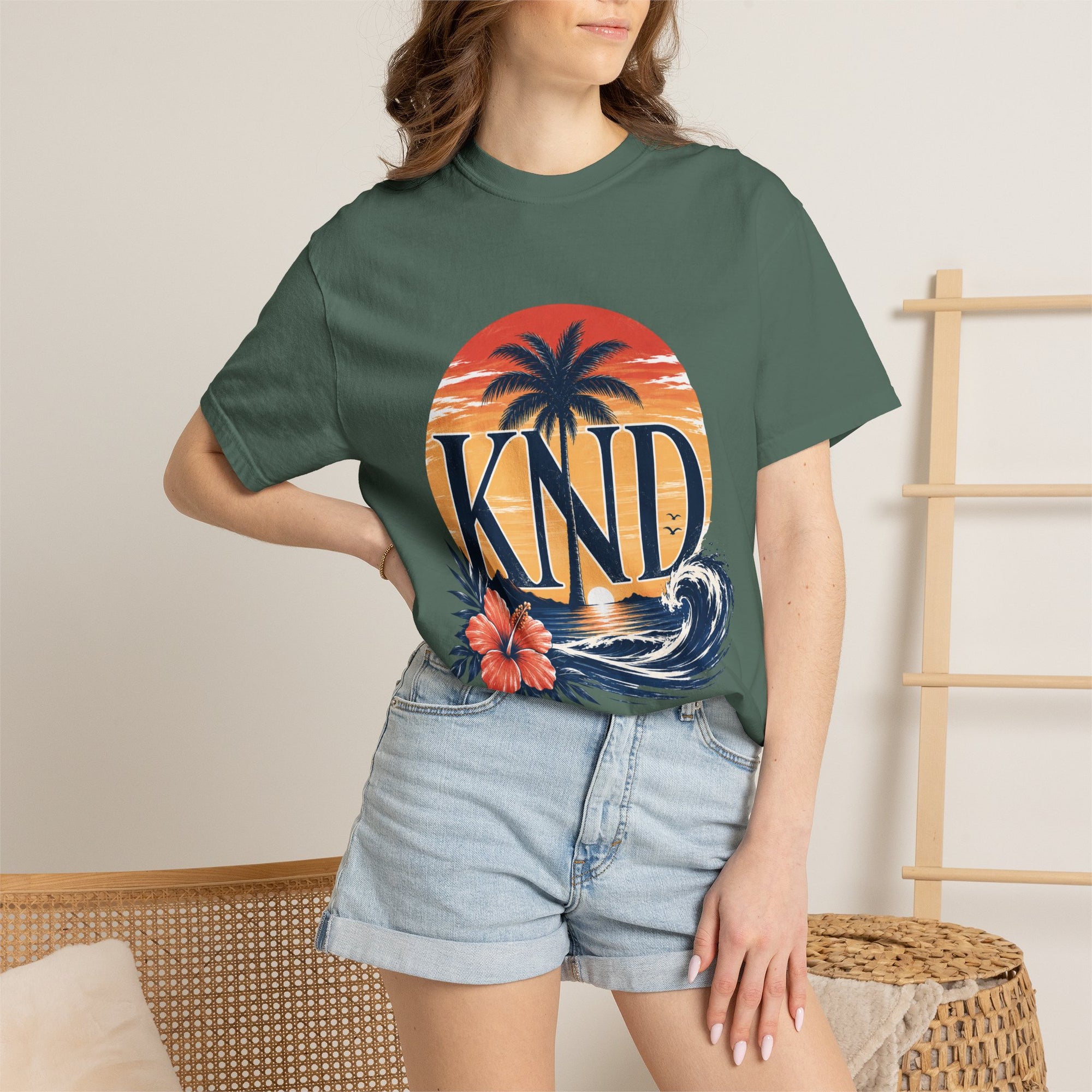 KND Classic garment-dyed graphic T-shirt - KND Brand