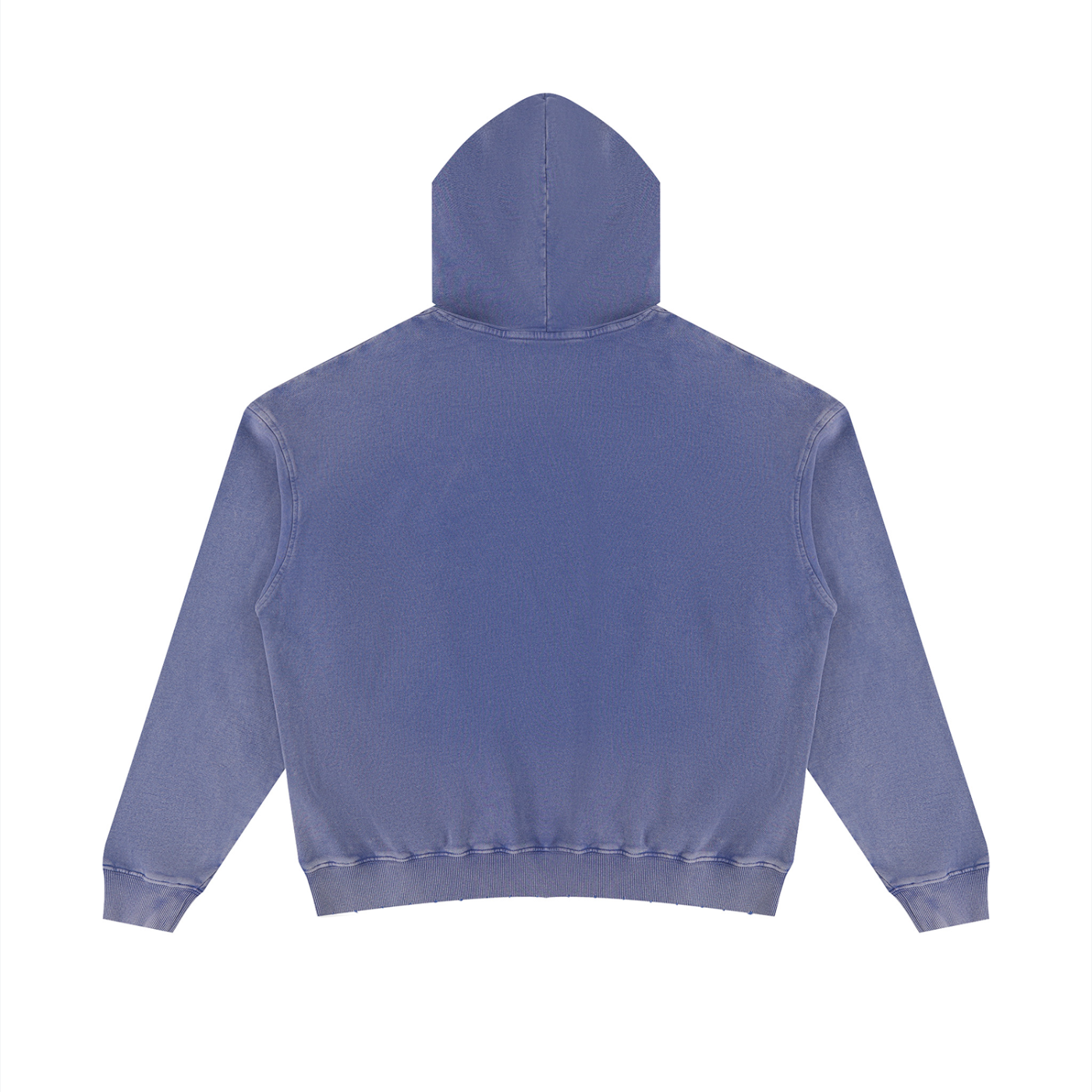 Mineral wash distressed hoodie by KND Brand, drop shoulder oversized fit with kangaroo pocket and ribbed hem