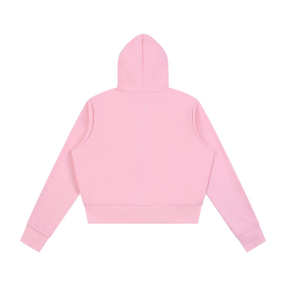 Women's Sparkle Full-Zip Hoodie, Pink — plain back view
