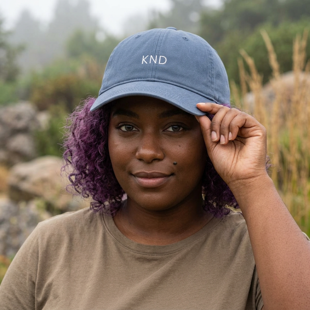 KND Coastal Wordmark Cap — back view, adjustable strap