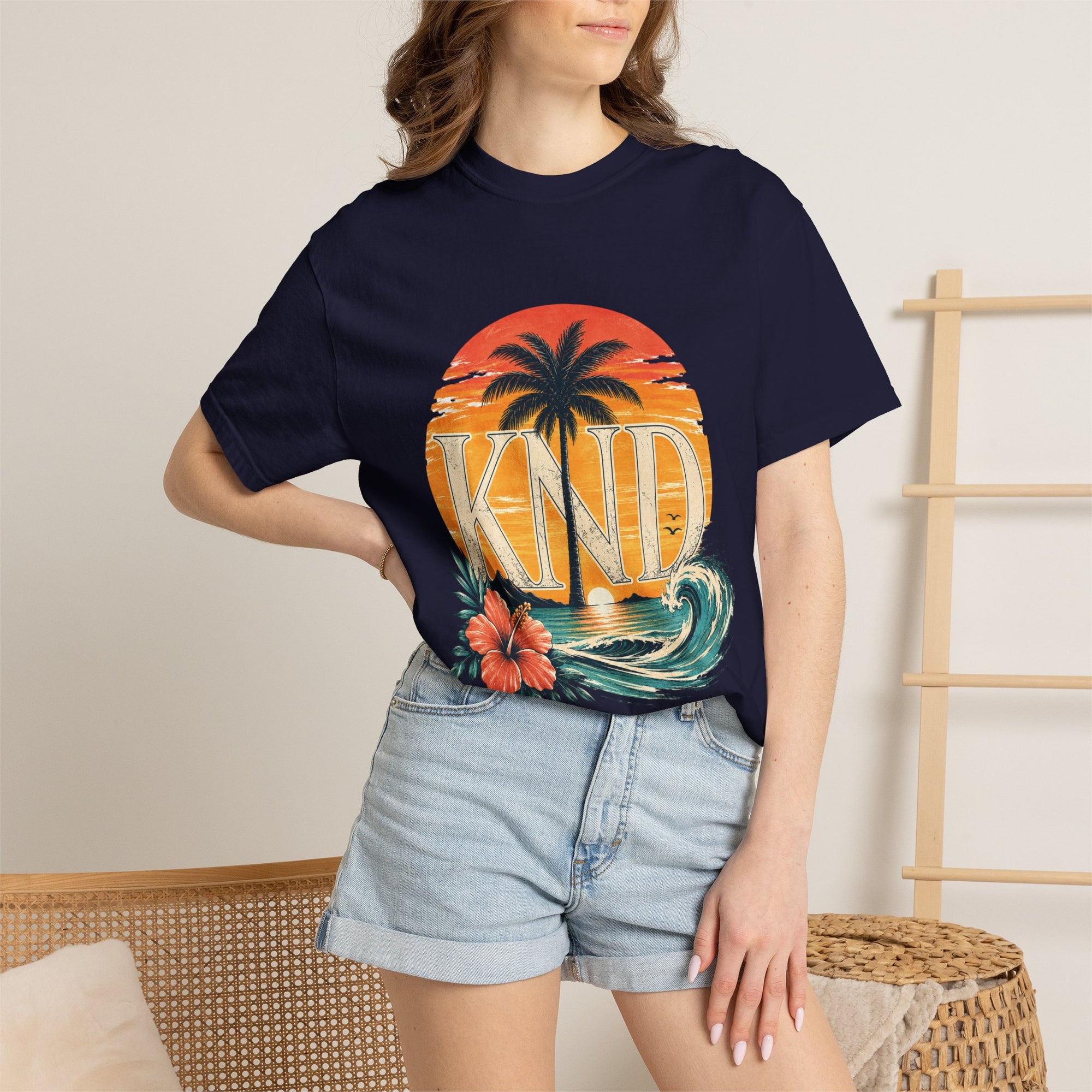 KND Classic garment-dyed graphic T-shirt - KND Brand