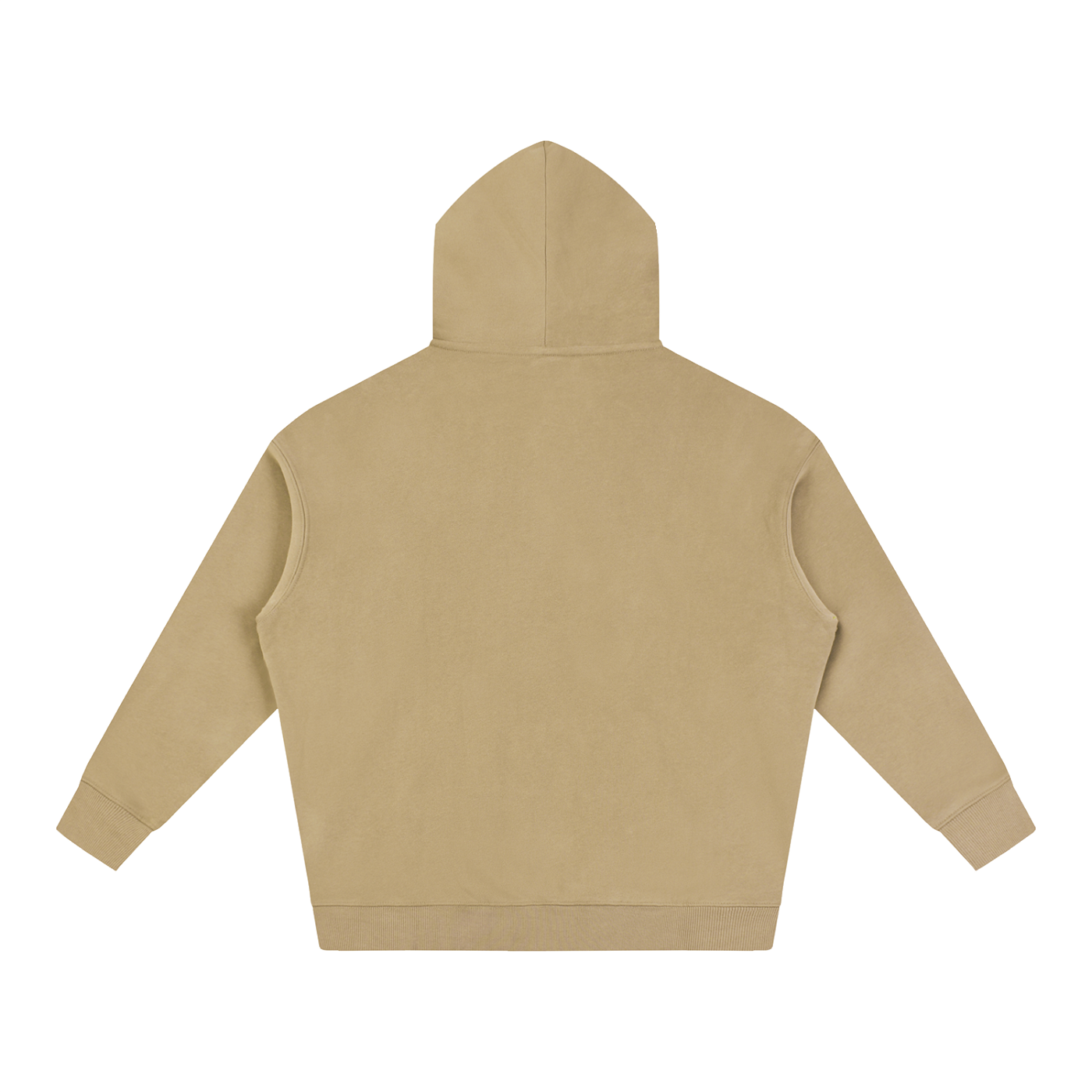 KND Oversized Fleece Hoodie in Gray Apricot – back view