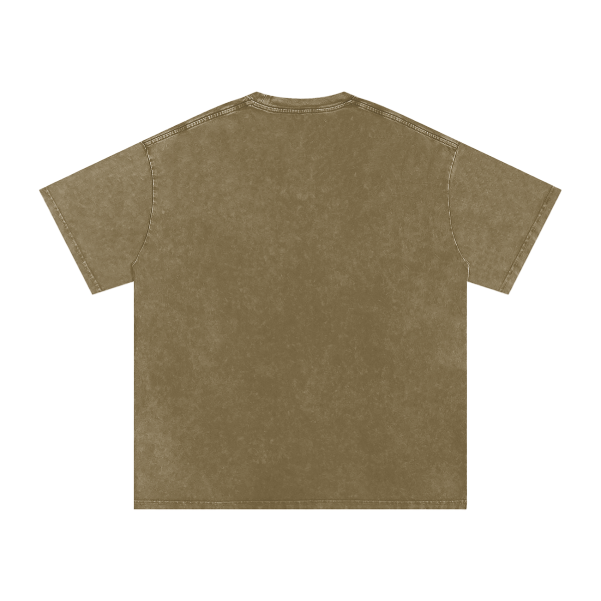 Old Soul New Horizons Washed Tee, Gray Green — plain back of the snow-washed oversized cotton tee