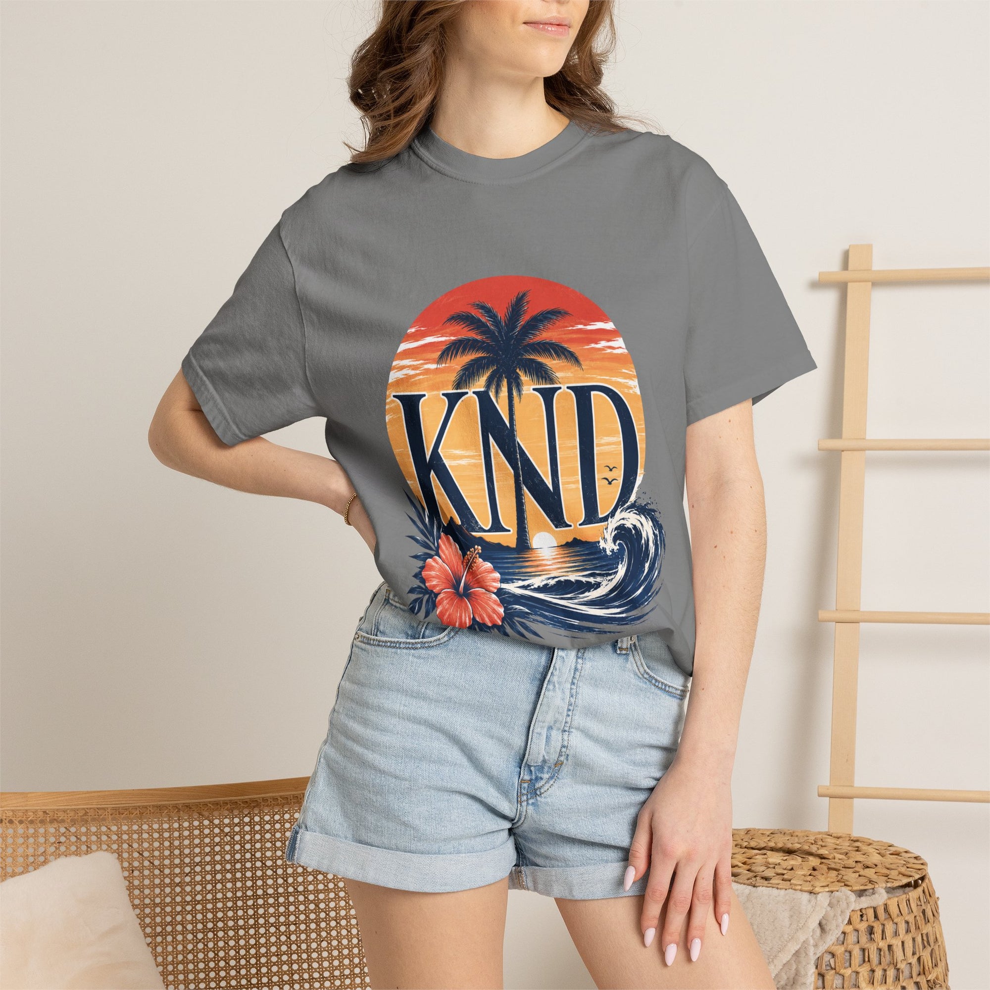 KND Classic garment-dyed graphic T-shirt - KND Brand