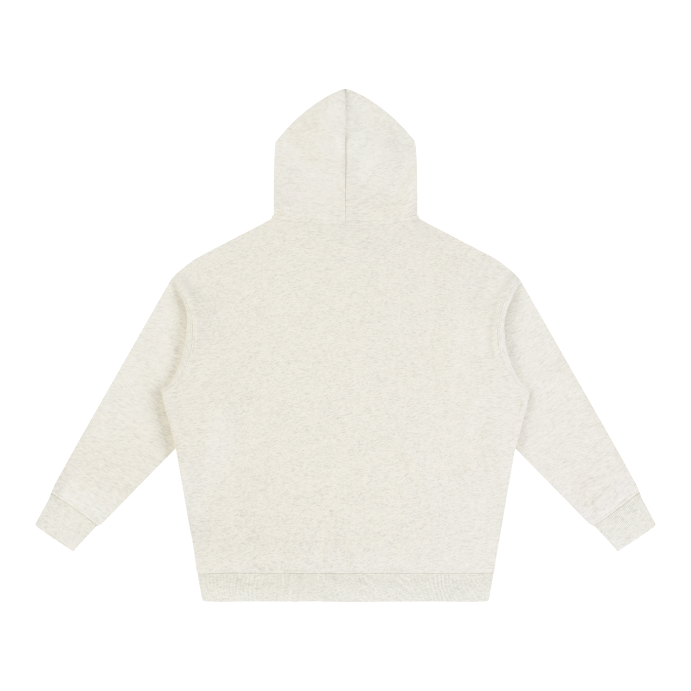 KND Oversized Fleece Hoodie in Oat Gray – back view