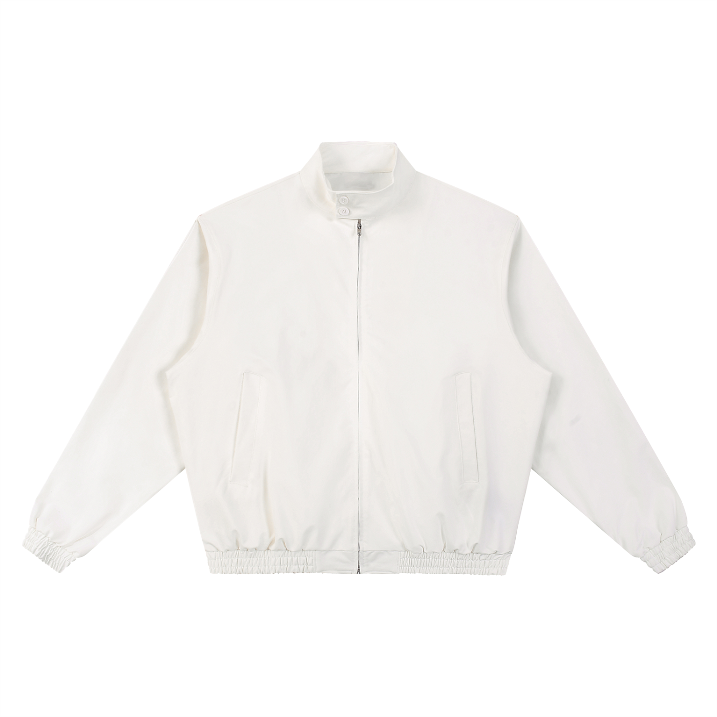 KND Stand Collar Bomber Jacket — detail flat lay