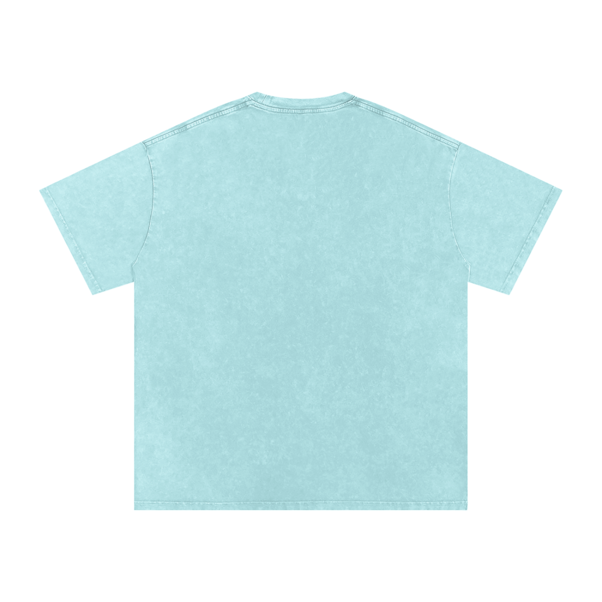 Somewhere Better Washed Tee, Water Blue — plain back of the snow-washed oversized cotton tee