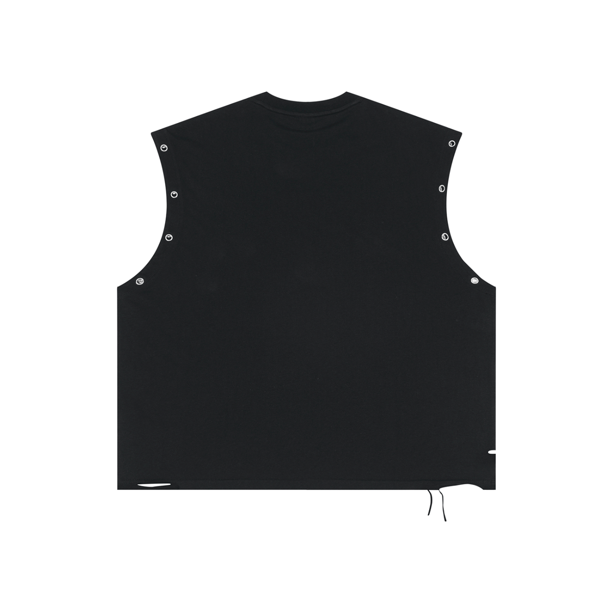 Anubis Limited Edition Tank, Black — plain back of the vintage-washed heavyweight cotton tank