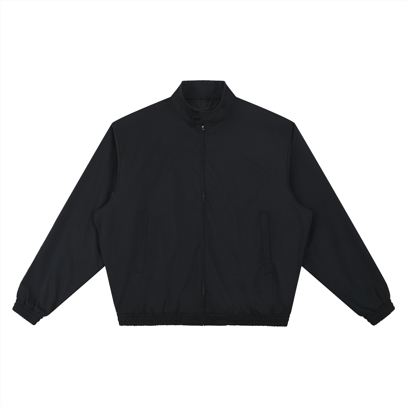KND Stand Collar Bomber Jacket — front flat lay