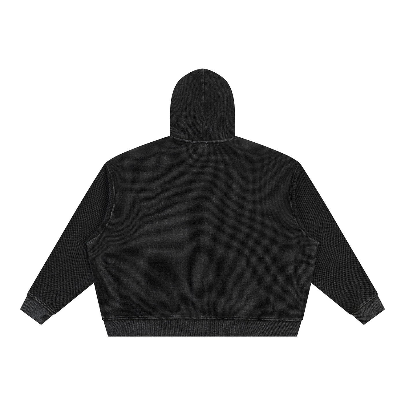 KND Waffle Knit Zip-Through Hoodie — back view