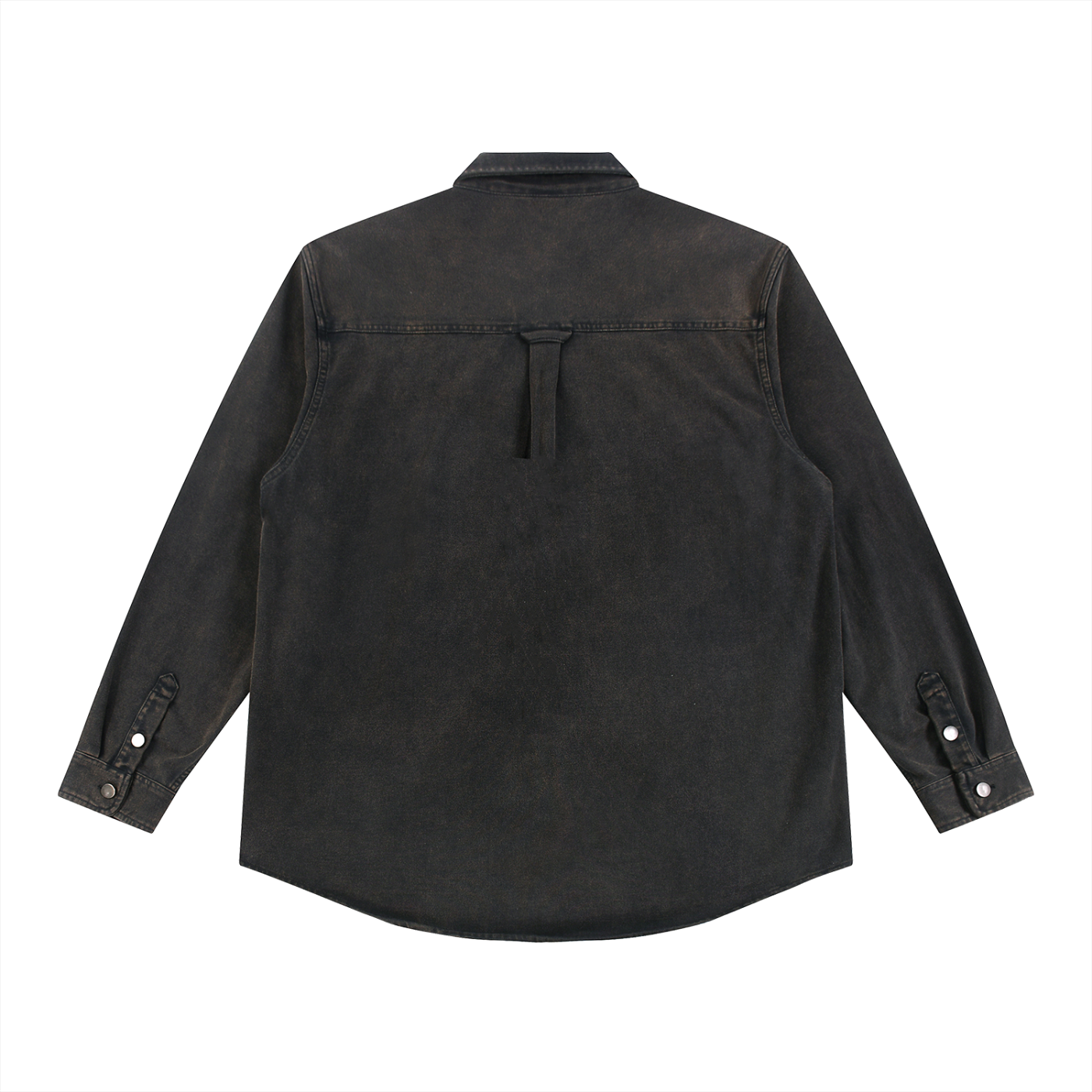 KND Denim Vintage Washed Jacket in Black — back flat lay