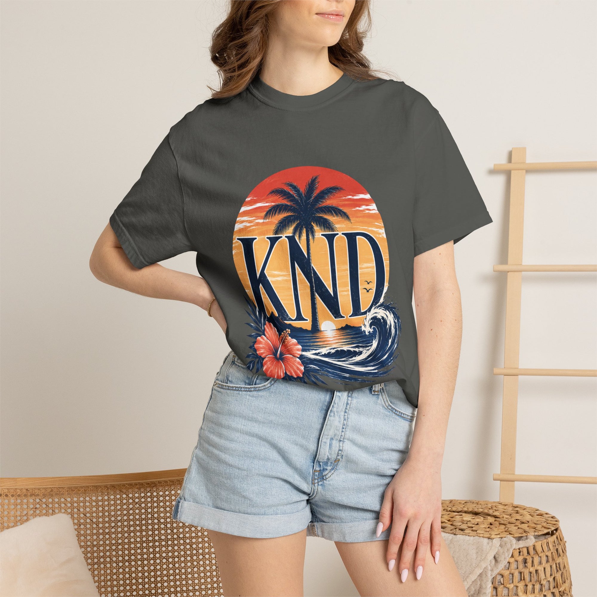 KND Classic garment-dyed graphic T-shirt - KND Brand