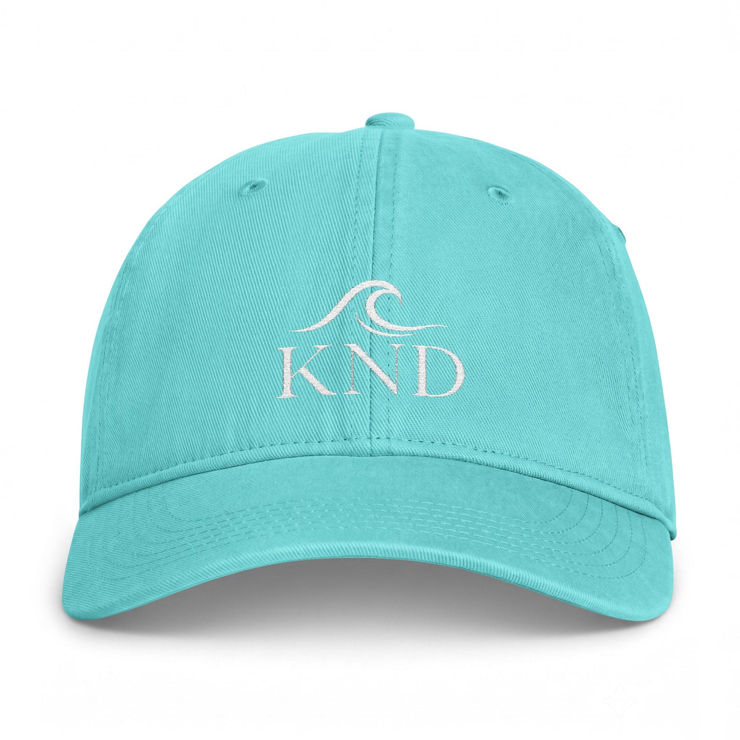 KND Coastal Washed Cap — Wave Embroidered Hat