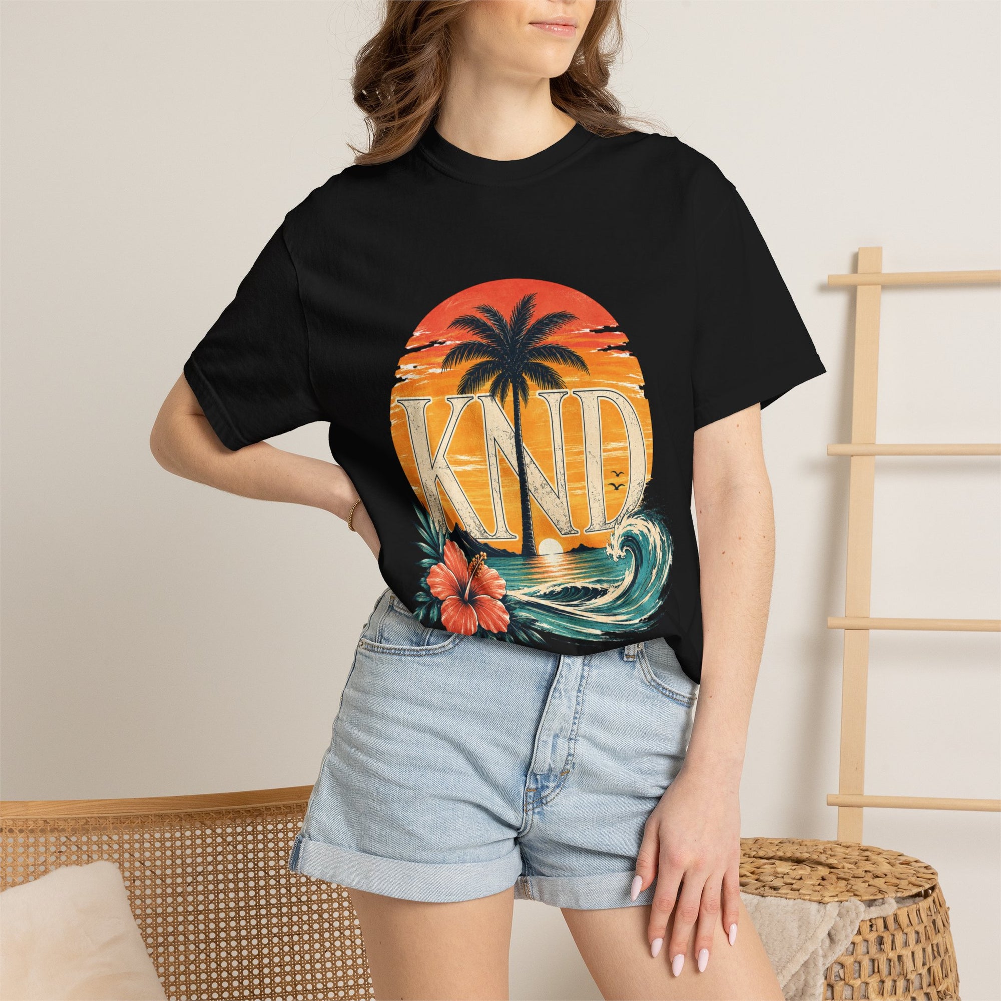 KND Classic garment-dyed graphic T-shirt - KND Brand