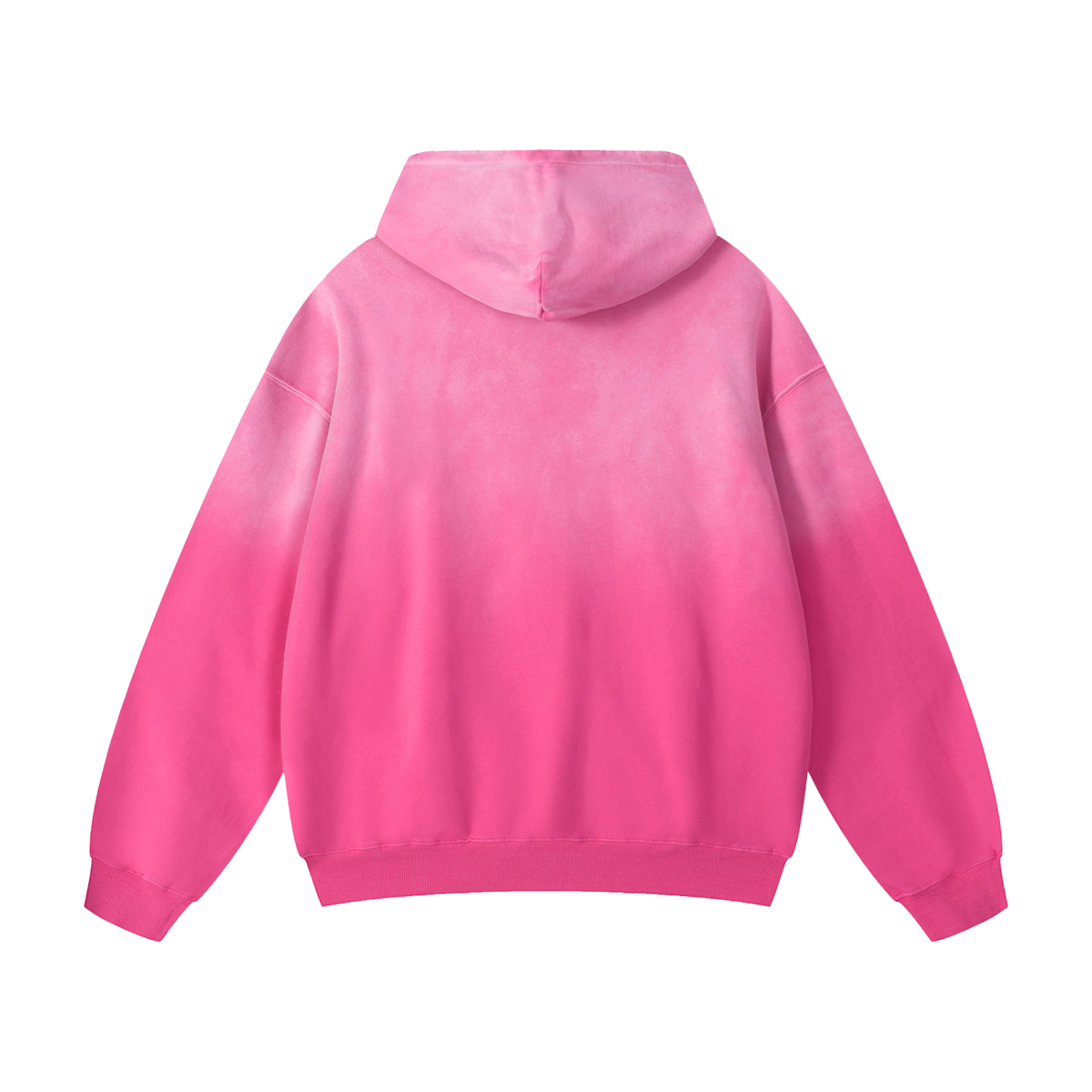 Sunfade Heavyweight Hoodie, Pink — plain back view