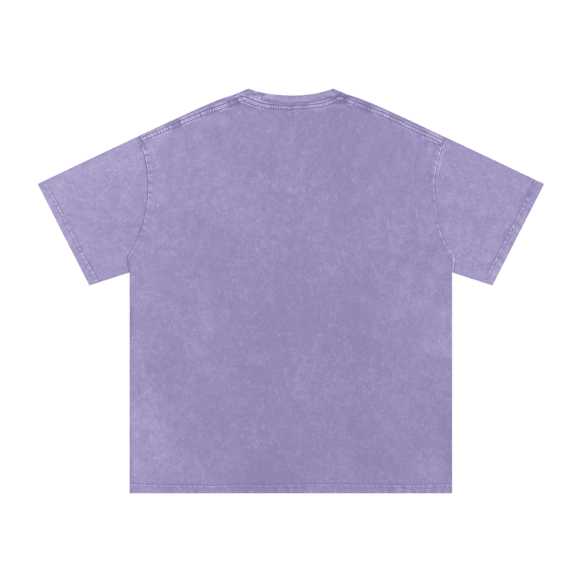 Keep Going Washed Tee, Light Purple — plain back of the snow-washed oversized cotton tee