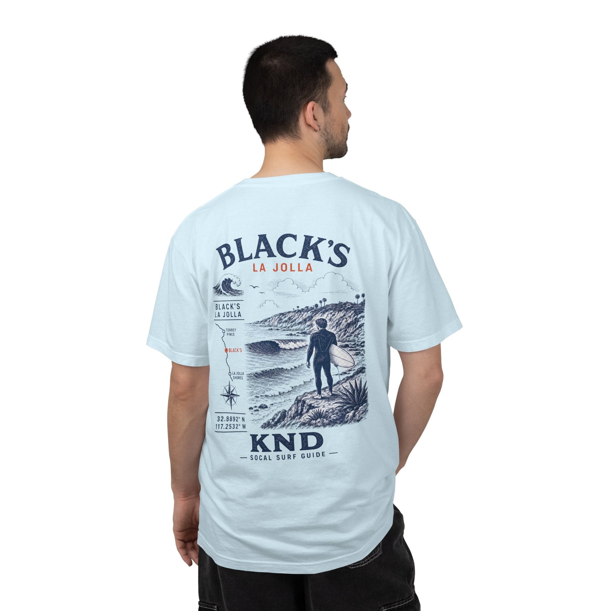 Black’s Beach Surf Tee — Garment-Dyed Heavyweight Cotton | KND SoCal - KND Brand