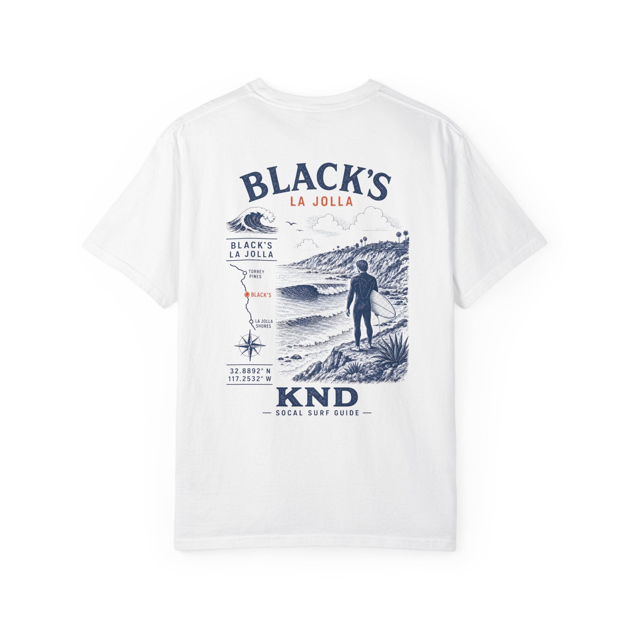 Black’s Beach Surf Tee — Garment-Dyed Heavyweight Cotton | KND SoCal - KND Brand