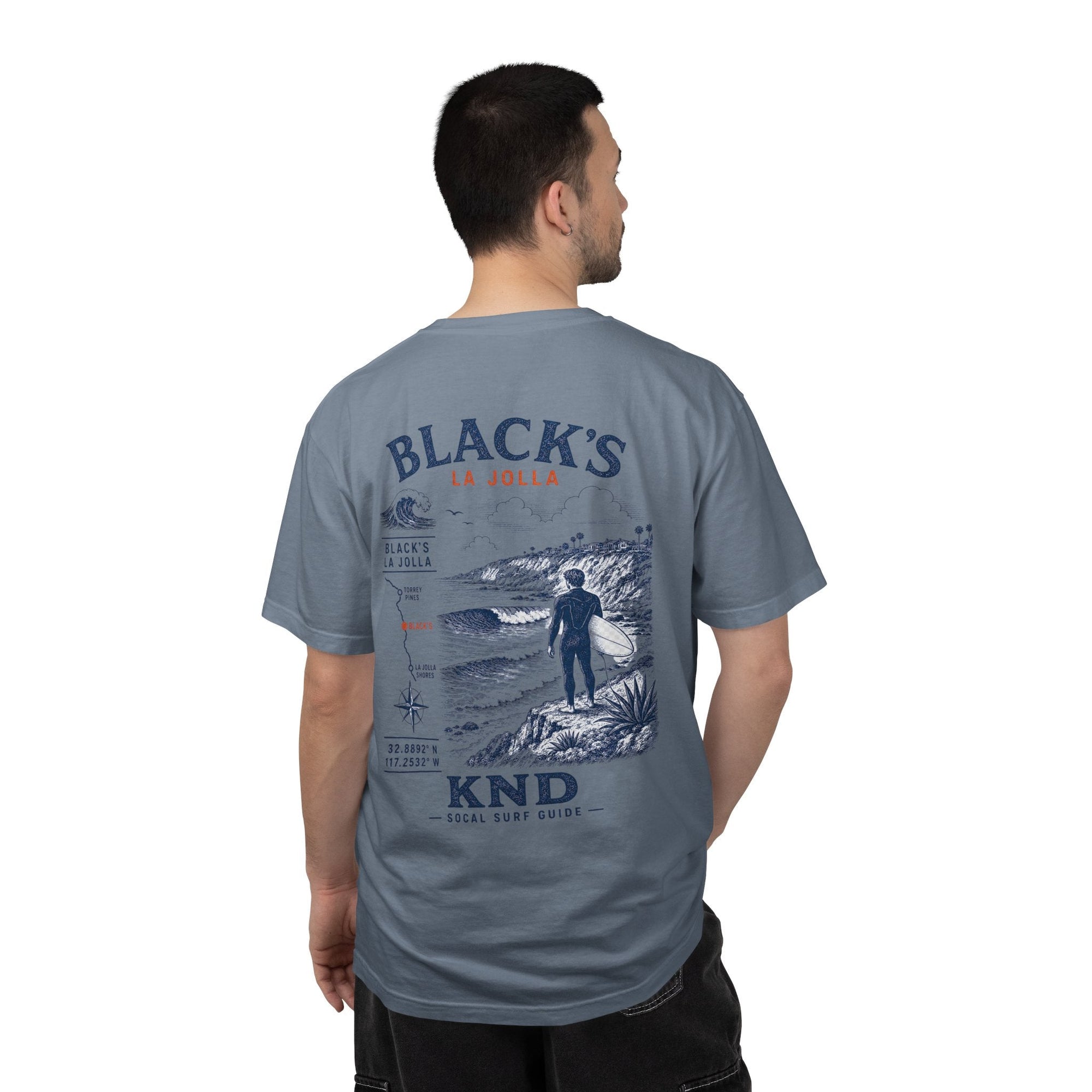 Black’s Beach Surf Tee — Garment-Dyed Heavyweight Cotton | KND SoCal - KND Brand