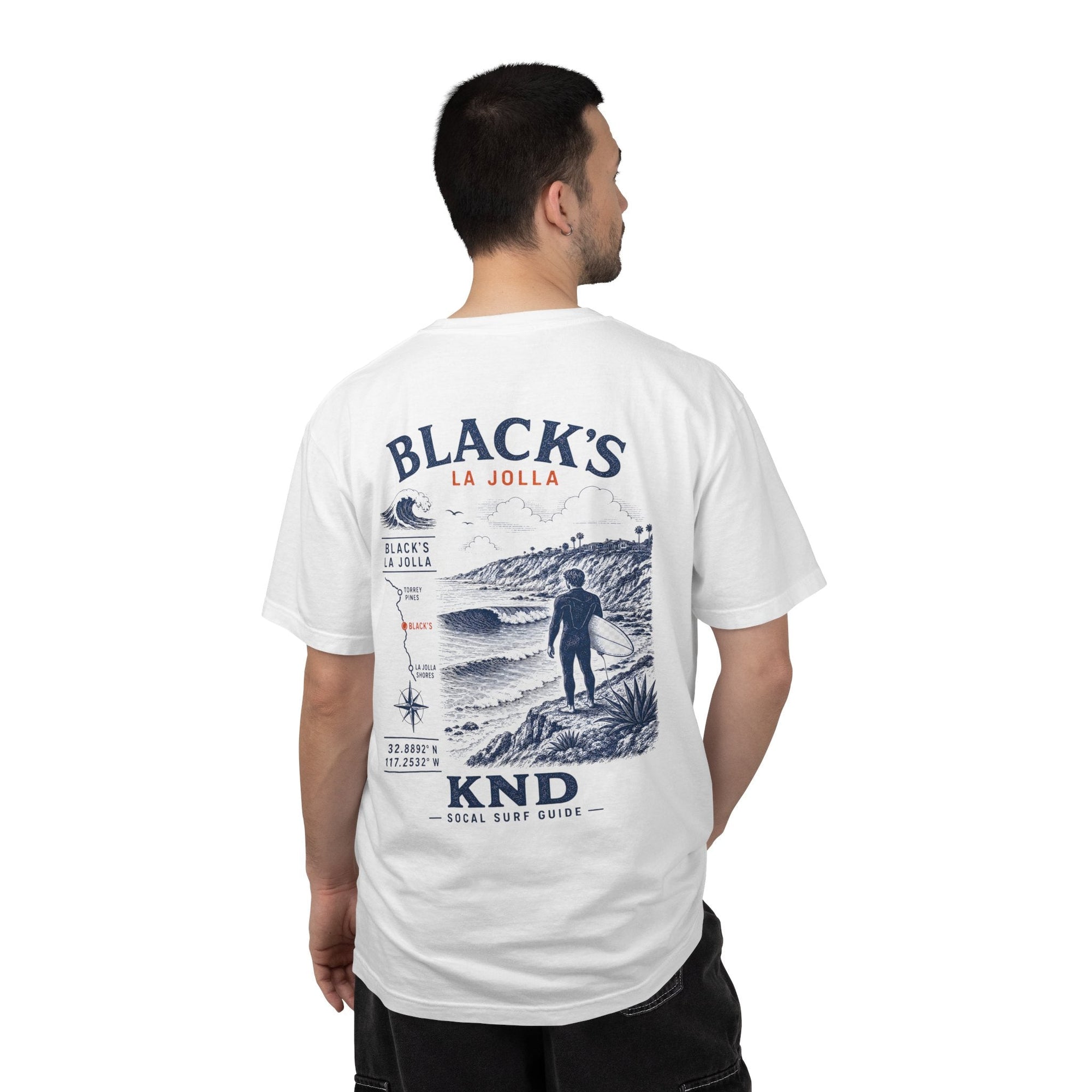 Black’s Beach Surf Tee — Garment-Dyed Heavyweight Cotton | KND SoCal - KND Brand