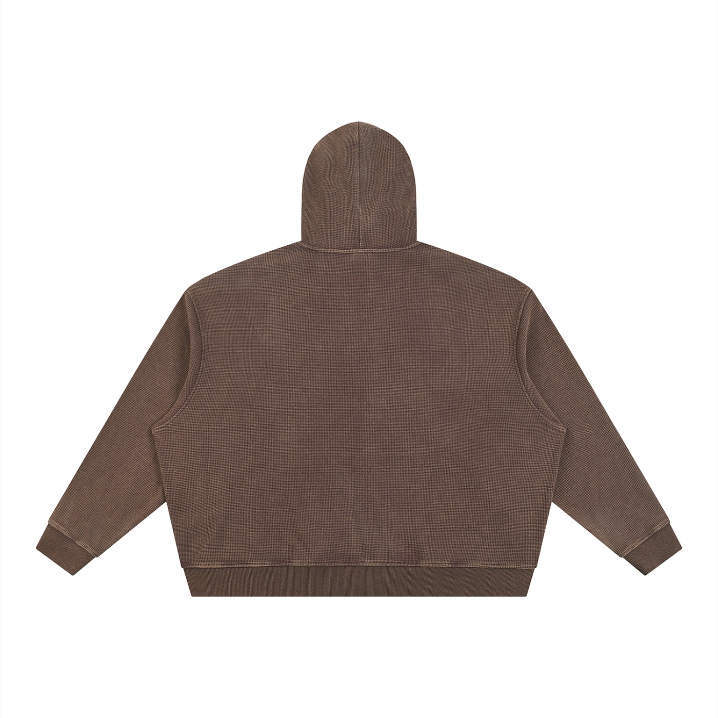 KND Waffle Knit Zip-Through Hoodie — colorway flat lay