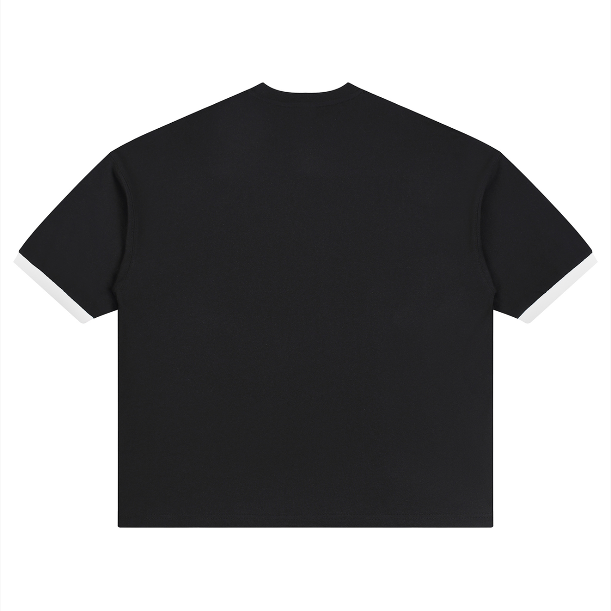 Archangel Color Block Tee, Black — plain back of the colour-block cotton tee