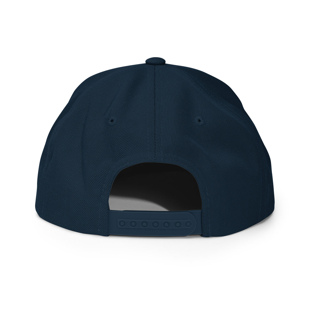KND Fishing Badge Snapback in dark navy — back view showing the closure