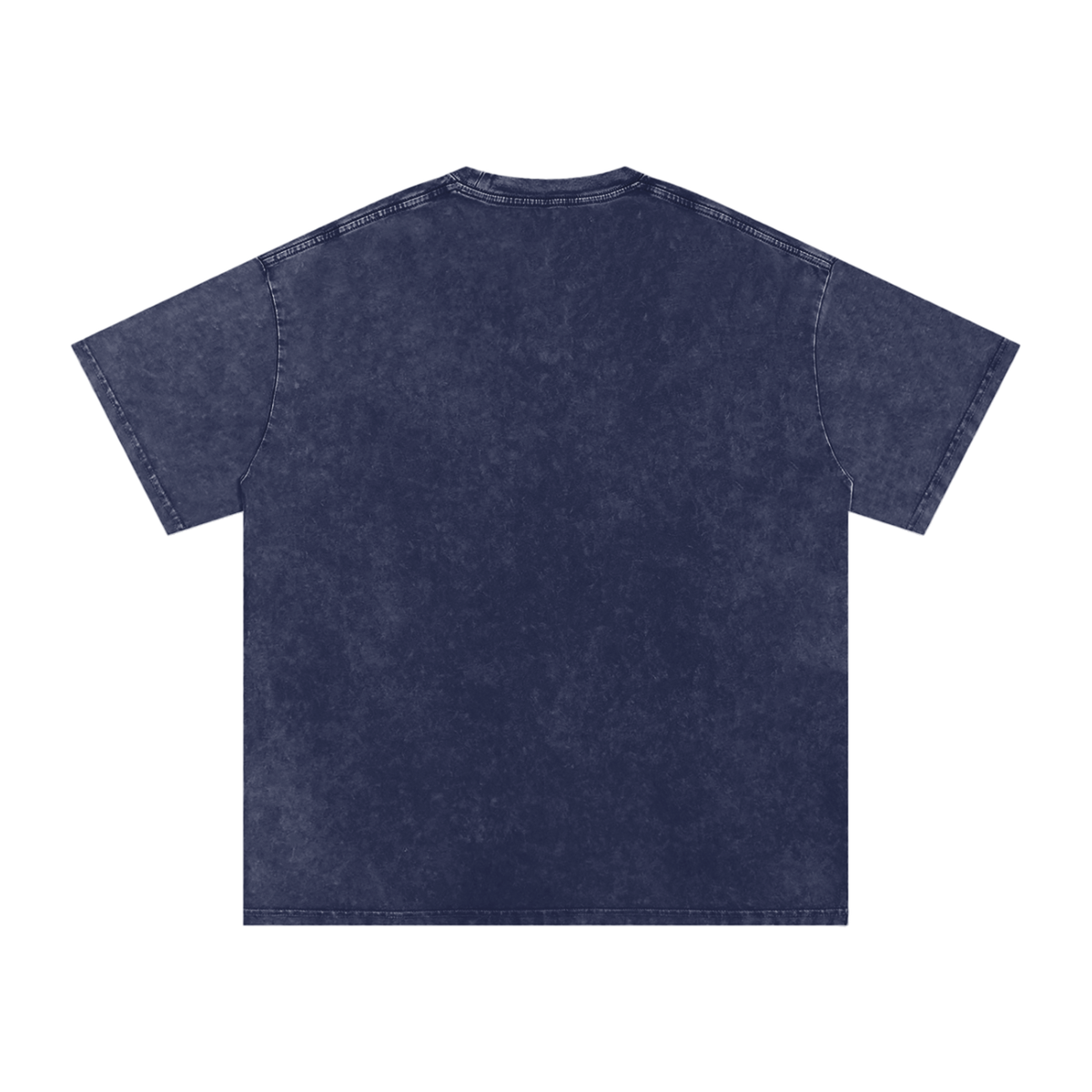 Make It Count Washed Tee, Royal Blue — plain back of the snow-washed oversized cotton tee