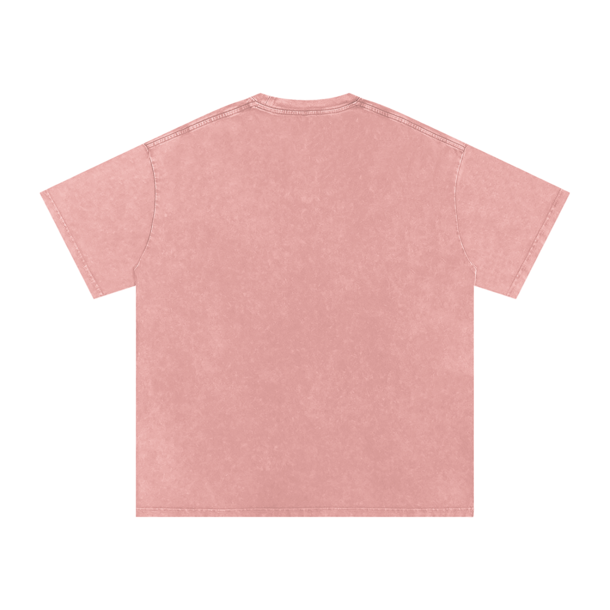 Create A Kinder World Washed Tee, Light Pink — plain back of the snow-washed oversized cotton tee