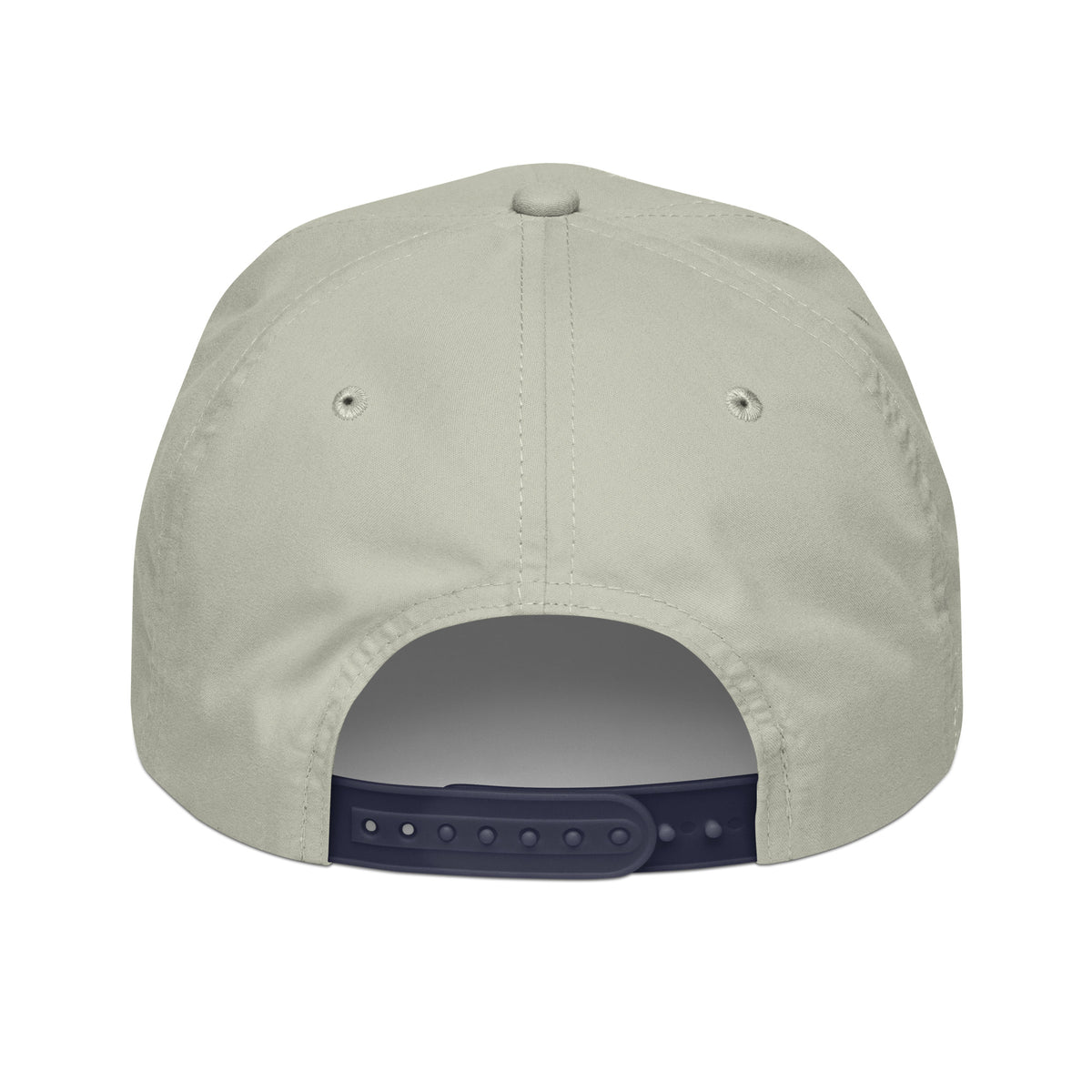 KND Fishing Bass Rope Cap in light grey with a navy rope — back view showing the closure