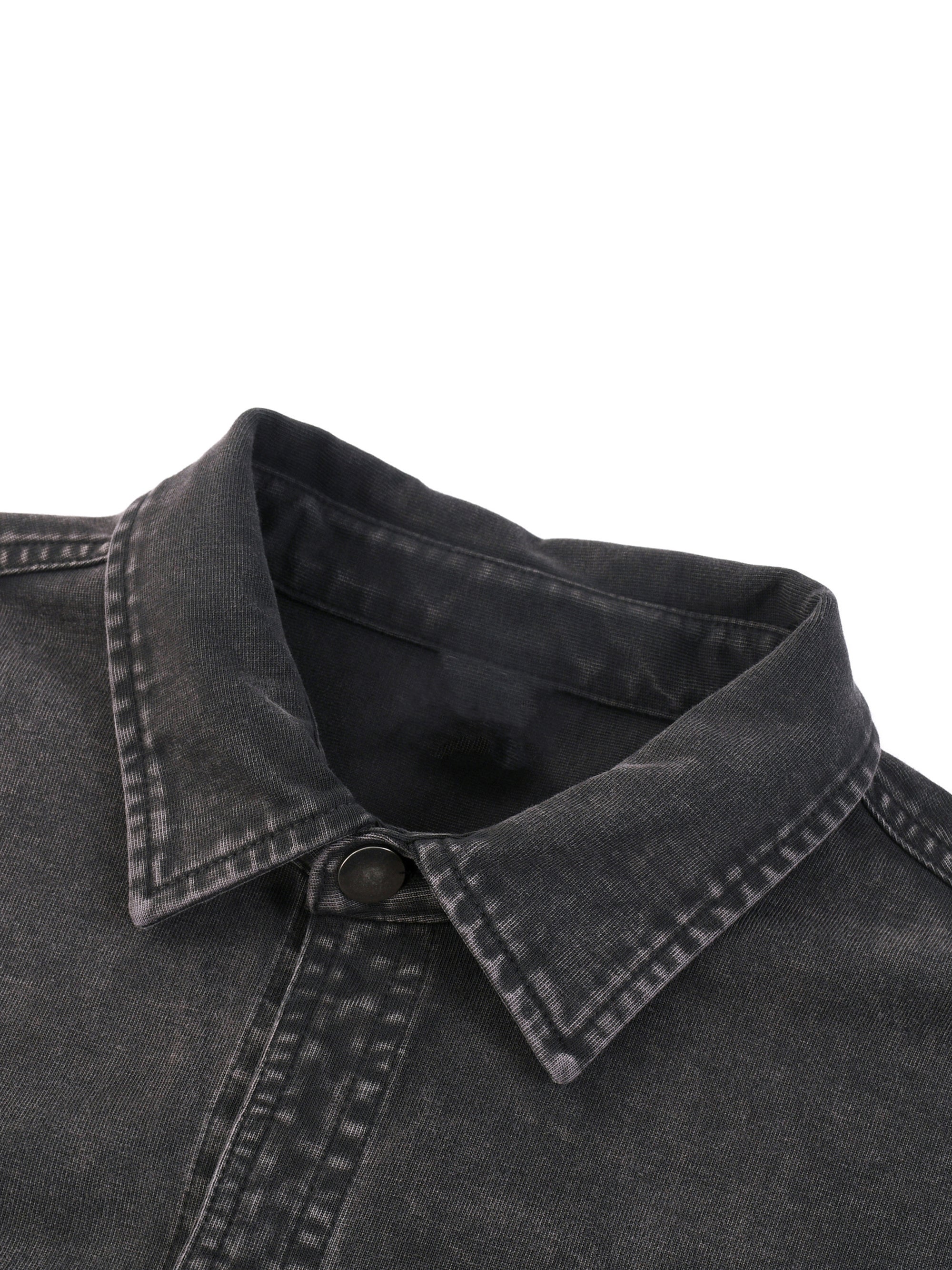 KND Denim Vintage Washed Jacket — button-front detail
