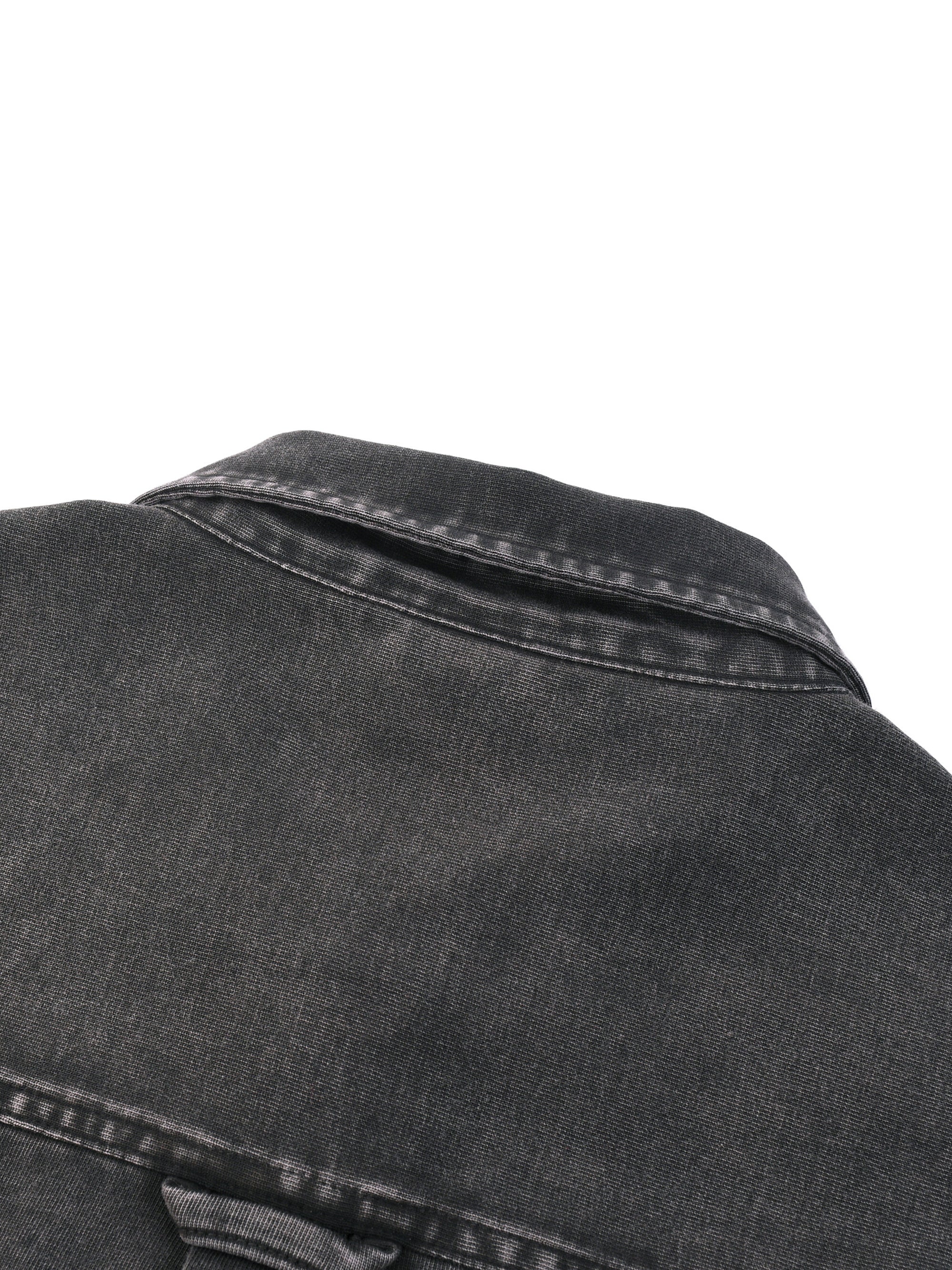 KND Denim Vintage Washed Jacket — chest pocket detail