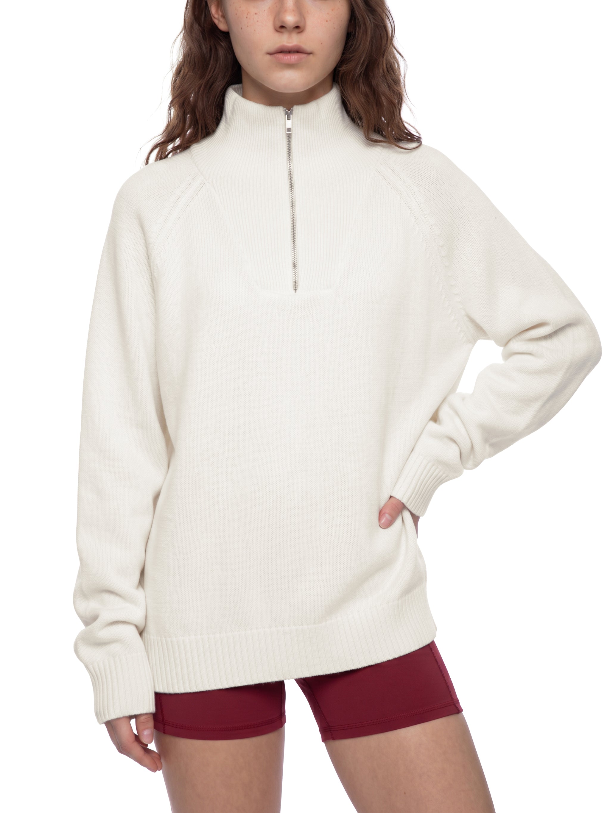 Heavyweight Quarter-Zip Sweater — 750 gsm Cotton | KND Brand