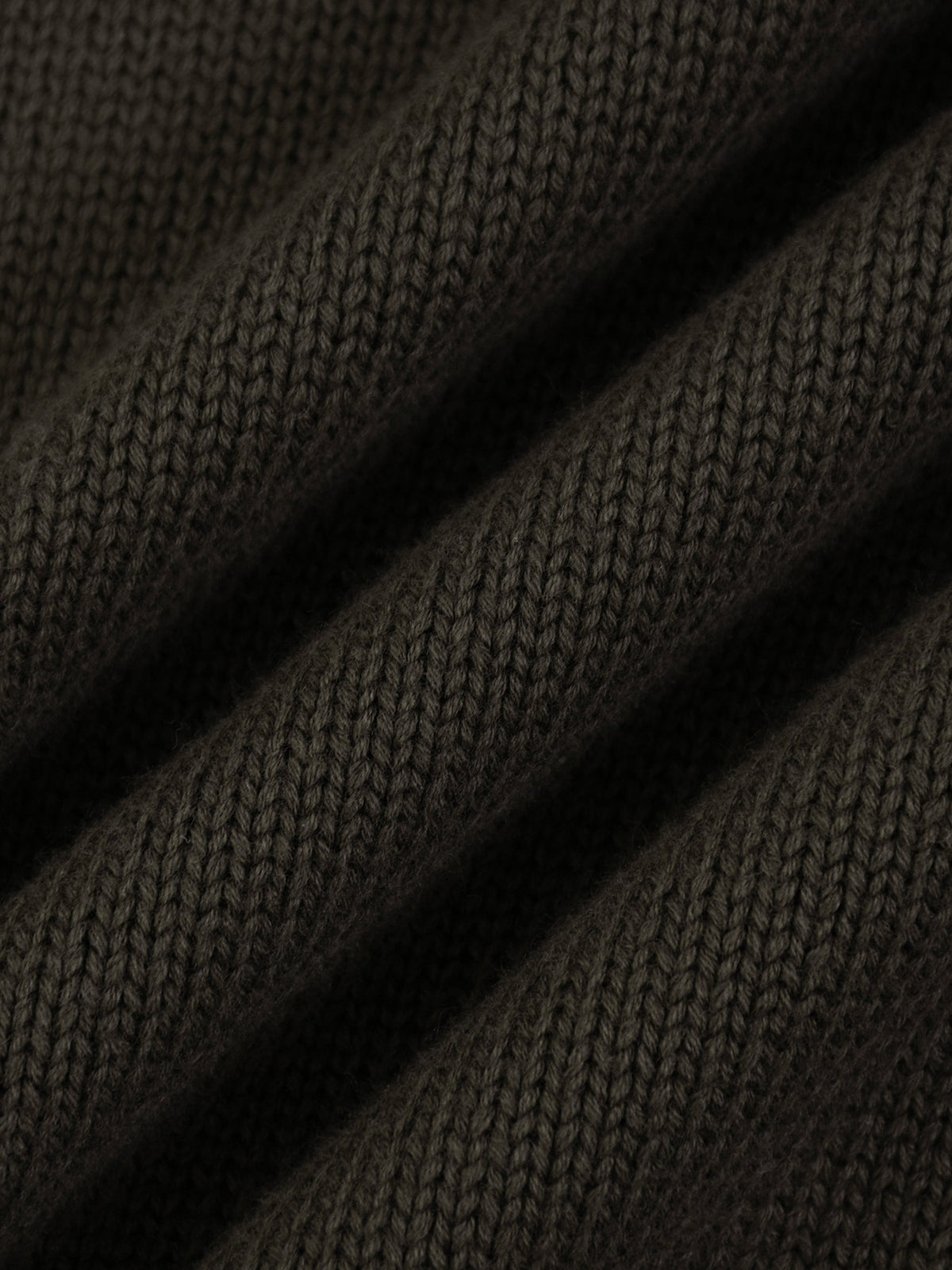 Close-up of the 750 gsm heavyweight cotton knit texture on the KND Brand sweater