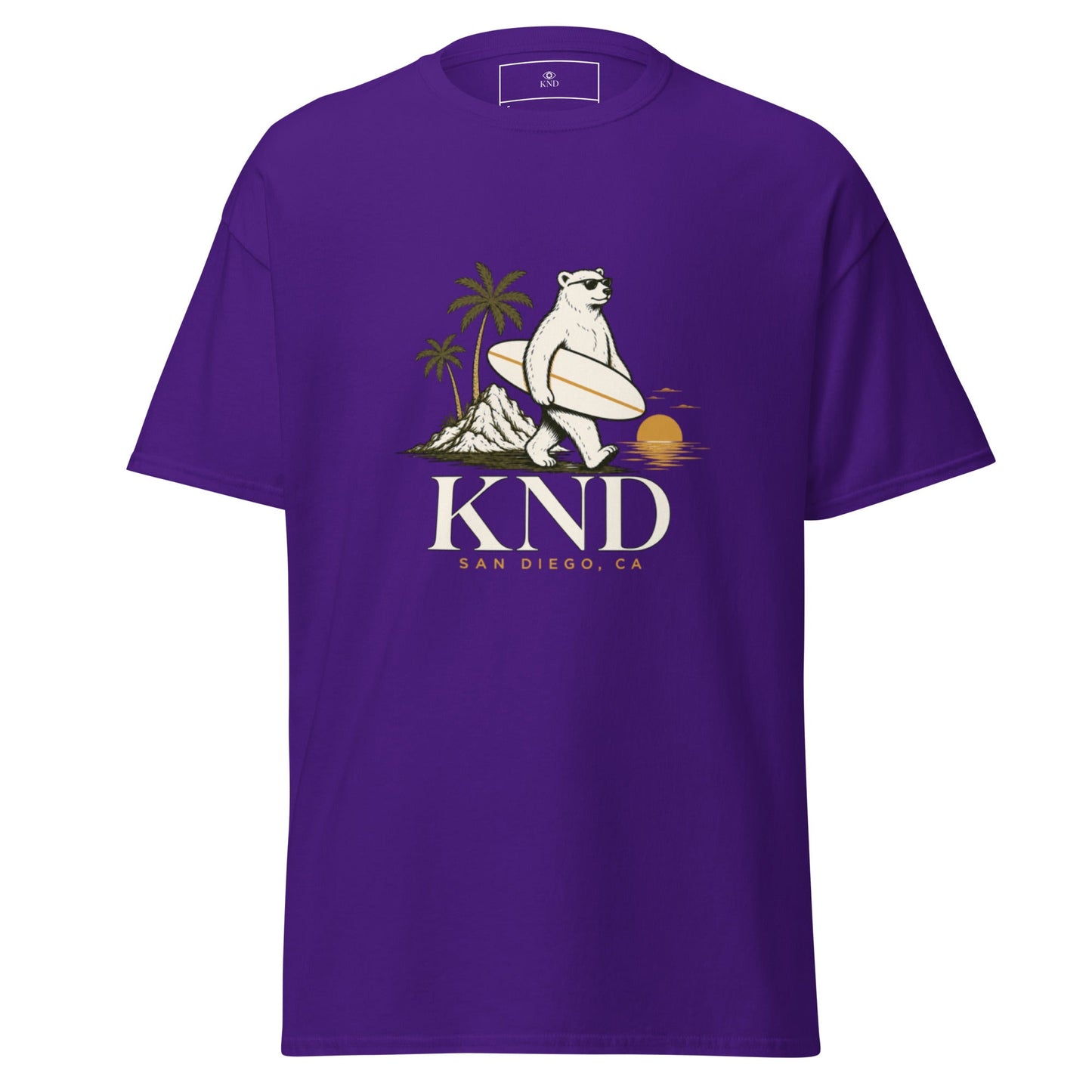 KND Bear Surf Tee — Unisex Cotton Graphic T-Shirt - KND Brand