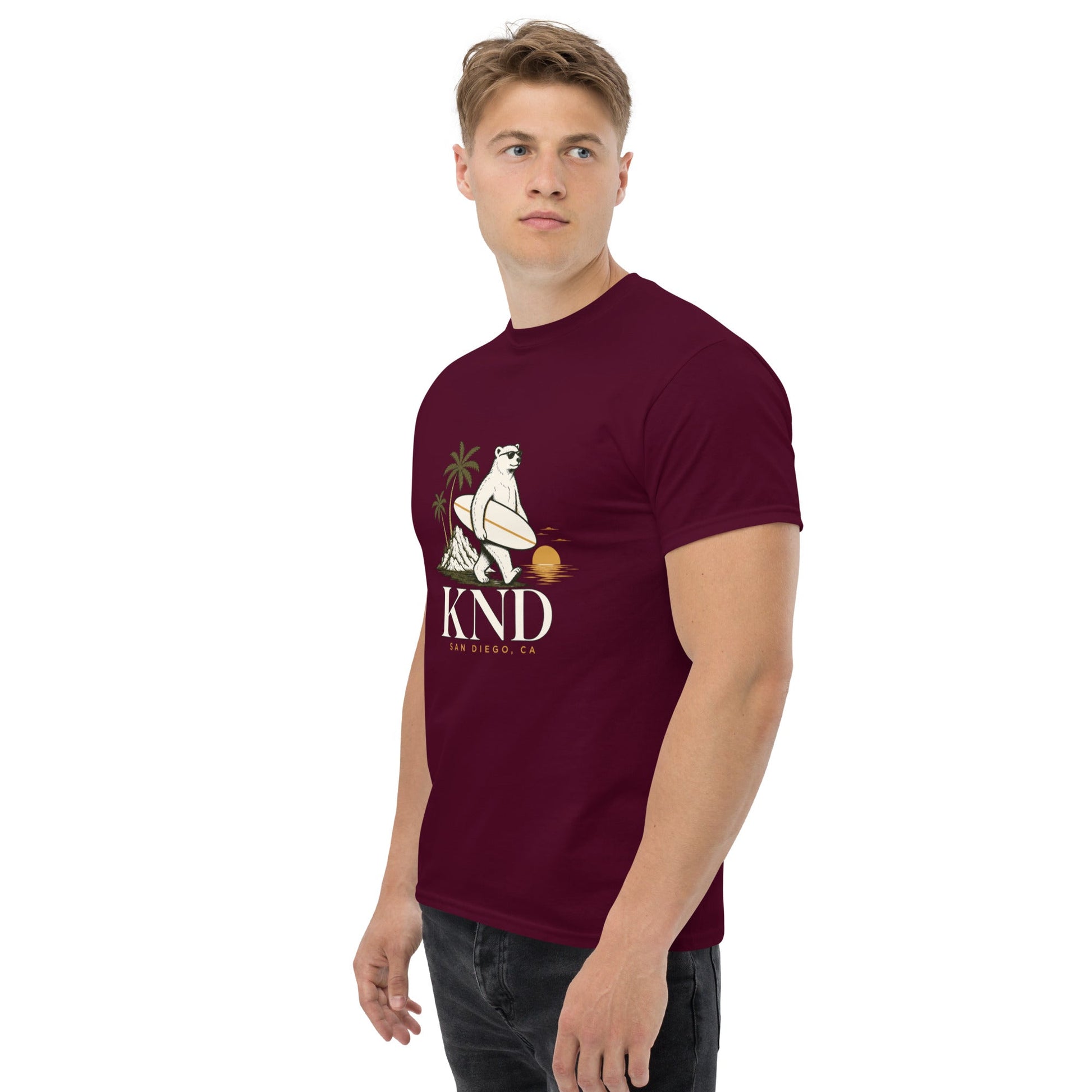 KND Bear Surf Tee — Unisex Cotton Graphic T-Shirt - KND Brand