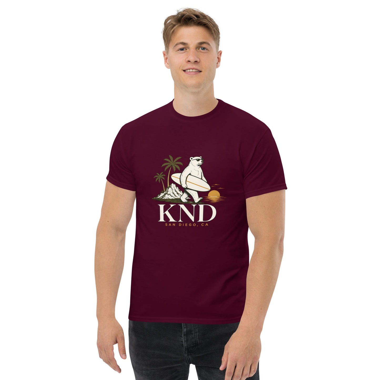 KND Bear Surf Tee — Unisex Cotton Graphic T-Shirt - KND Brand