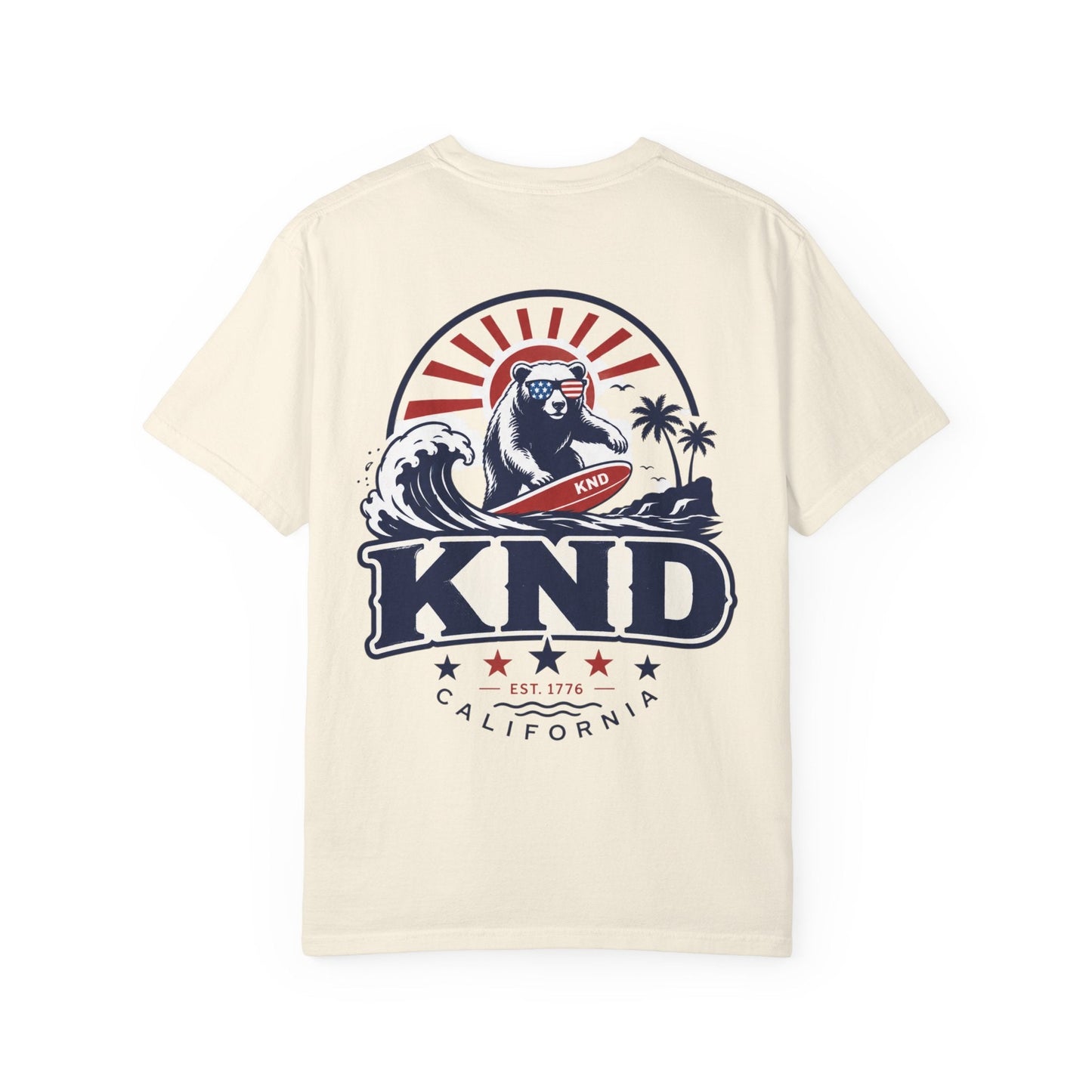 KND California Independence Surf Bear T-Shirt - KND Brand
