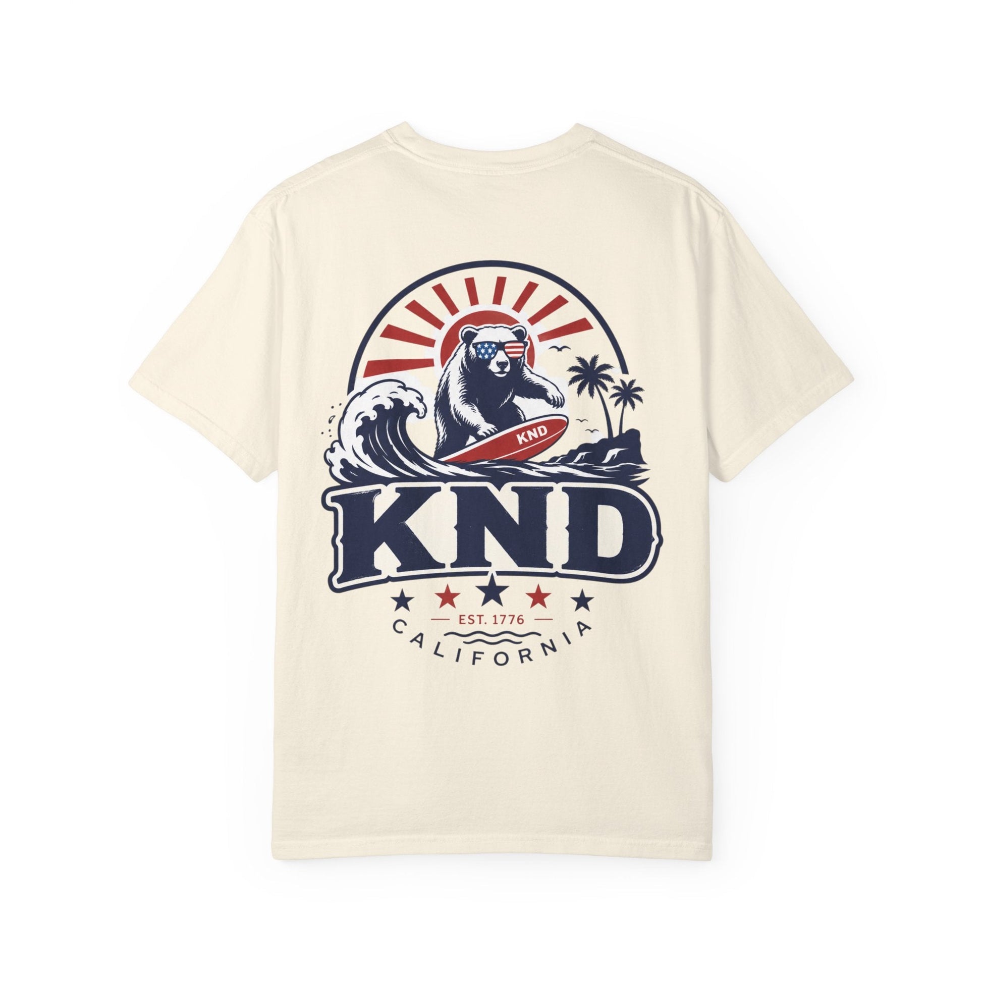 KND California Independence Surf Bear T-Shirt - KND Brand