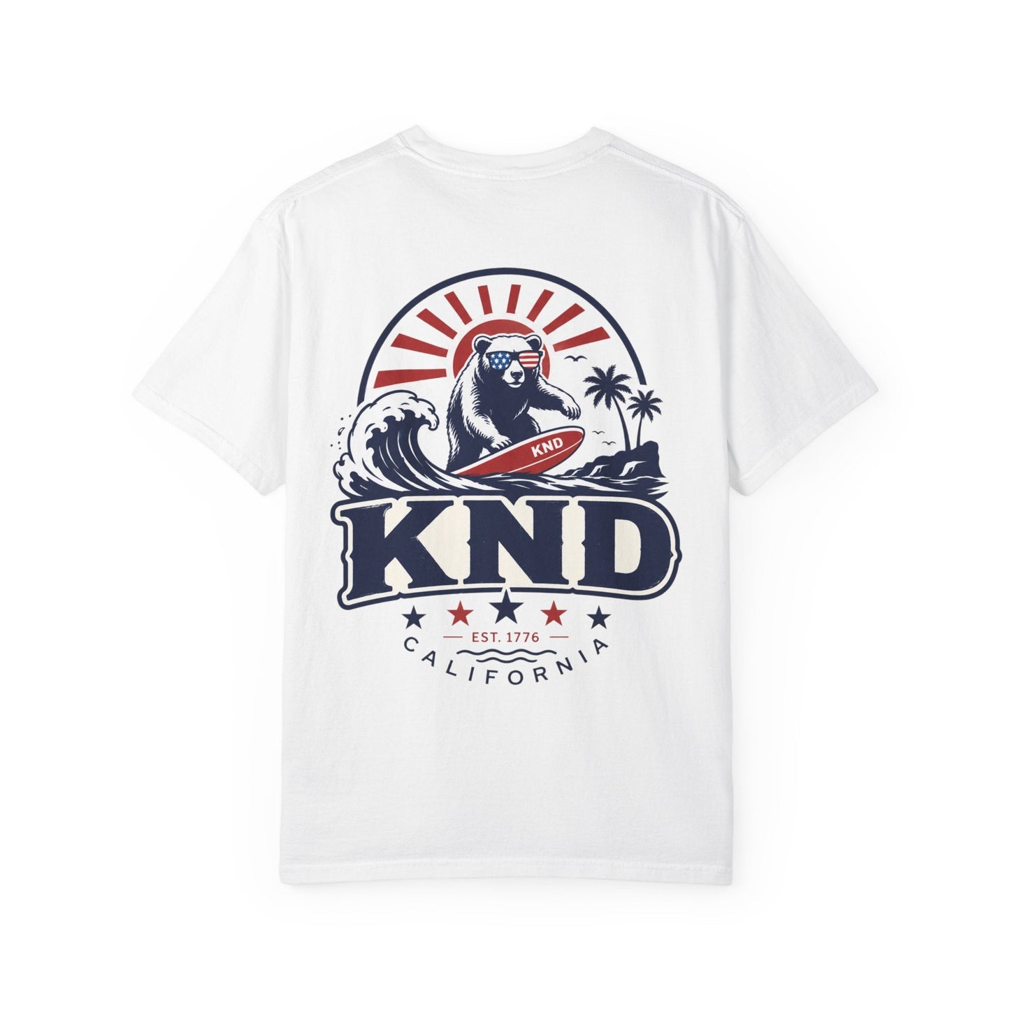 KND California Independence Surf Bear T-Shirt - KND Brand