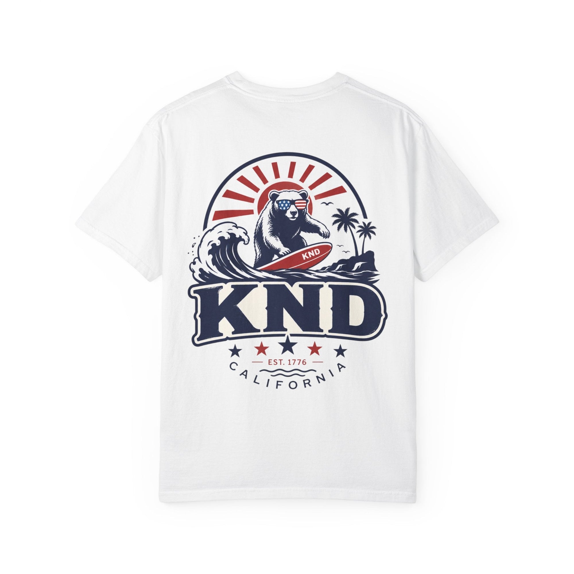KND California Independence Surf Bear T-Shirt - KND Brand
