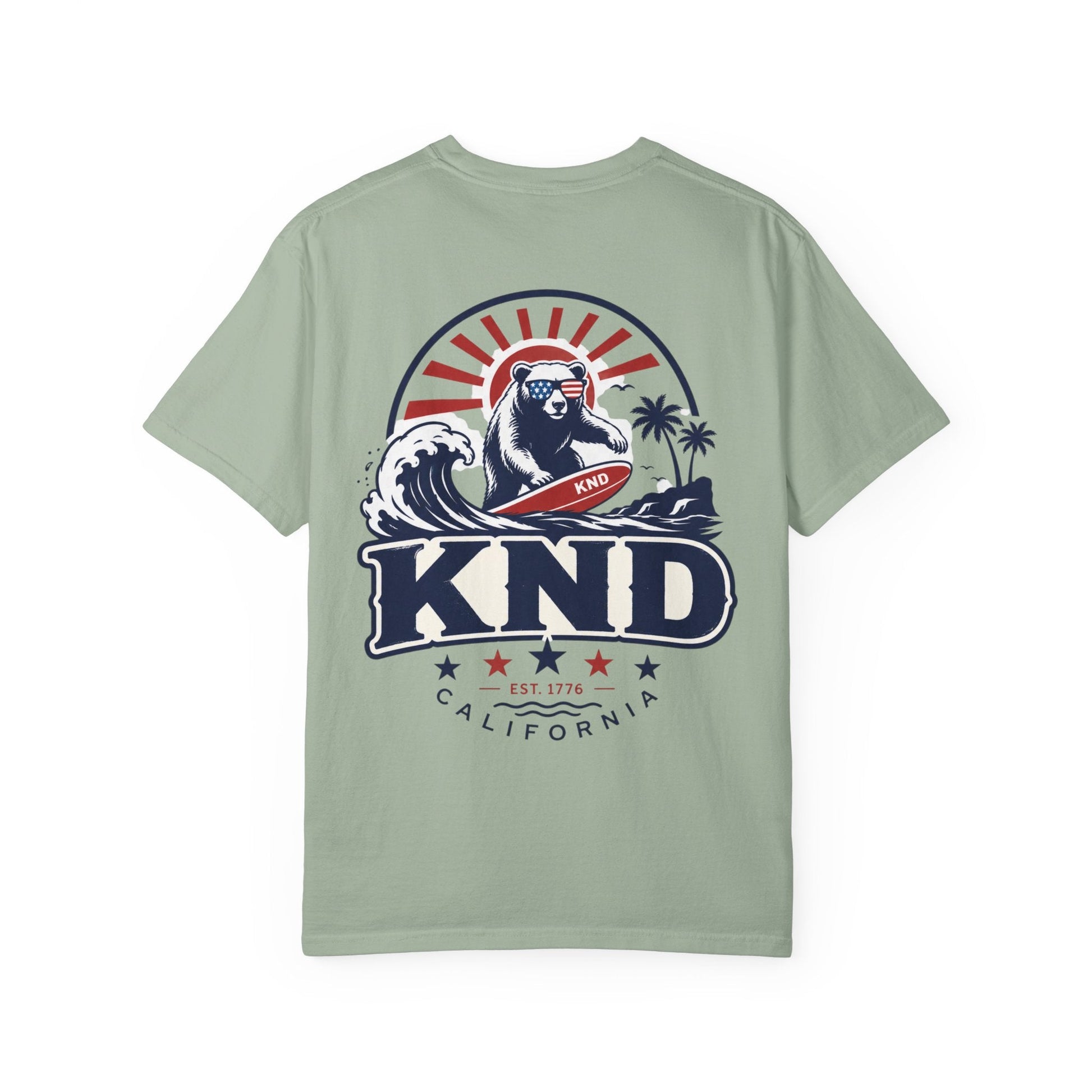 KND California Independence Surf Bear T-Shirt - KND Brand