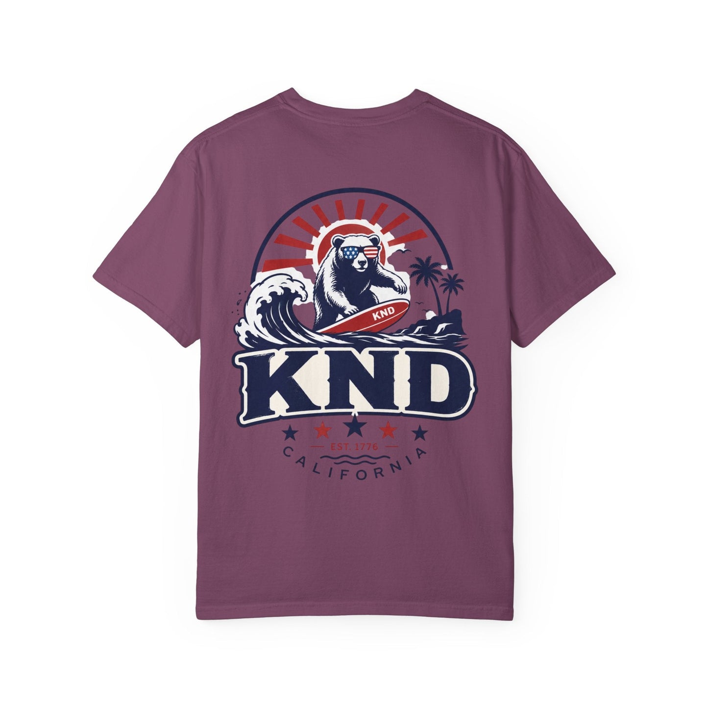 KND California Independence Surf Bear T-Shirt - KND Brand
