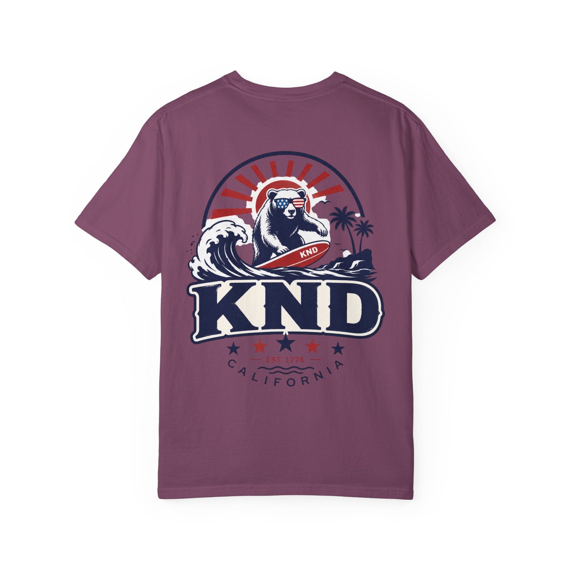KND California Independence Surf Bear T-Shirt - KND Brand