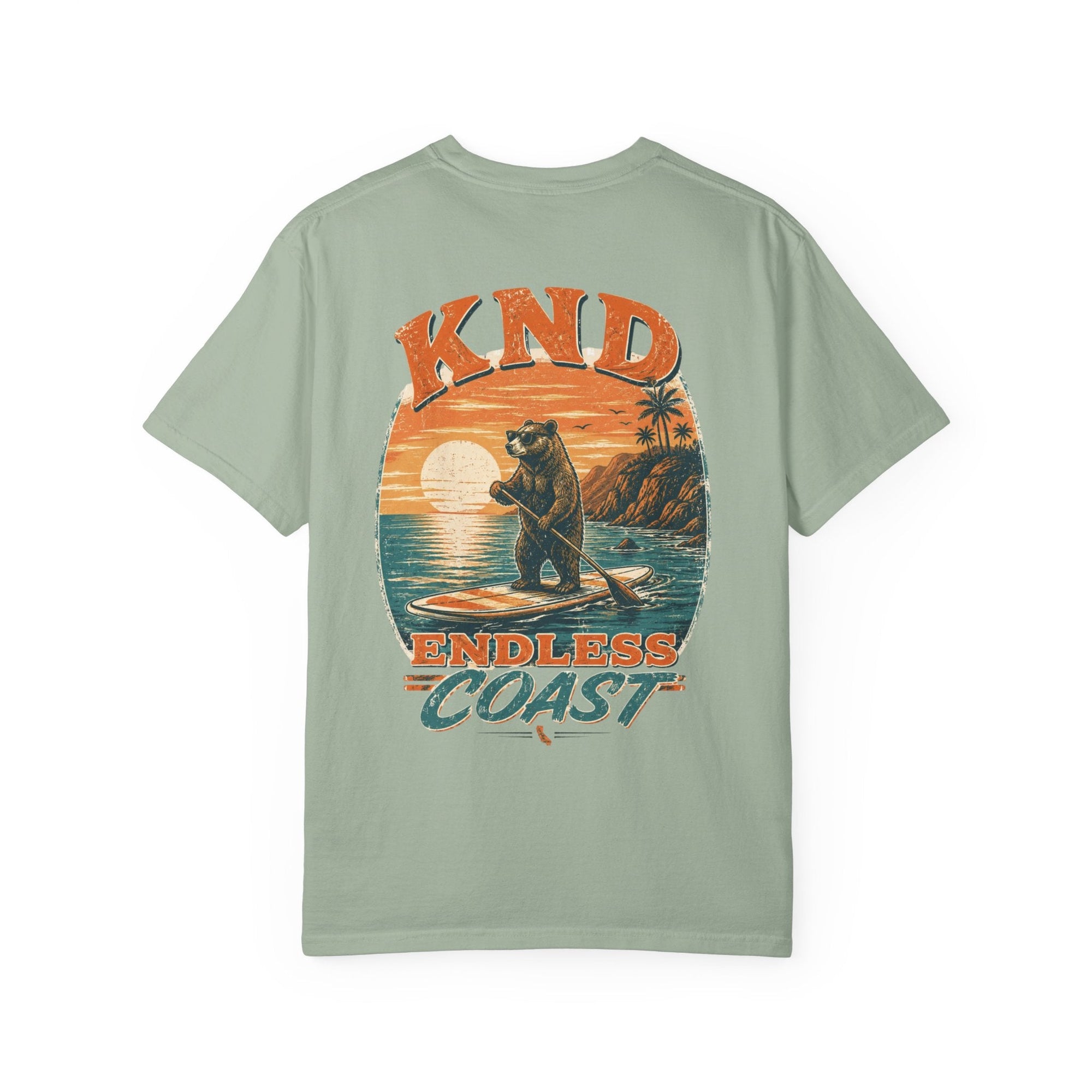 KND California Surf Bear Garment-Dyed T-Shirt - KND Brand